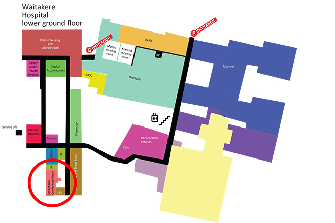 Floor map for Kawakawa Room